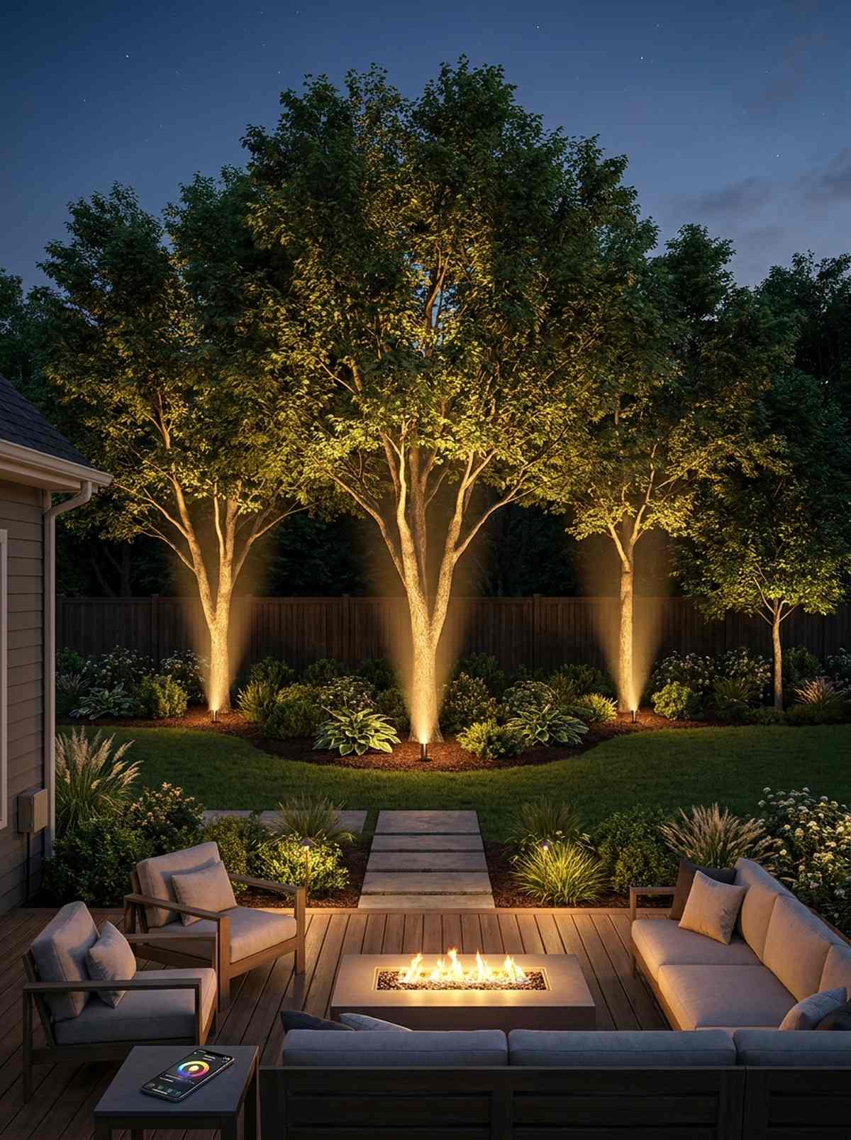 uplighting for evening expansion