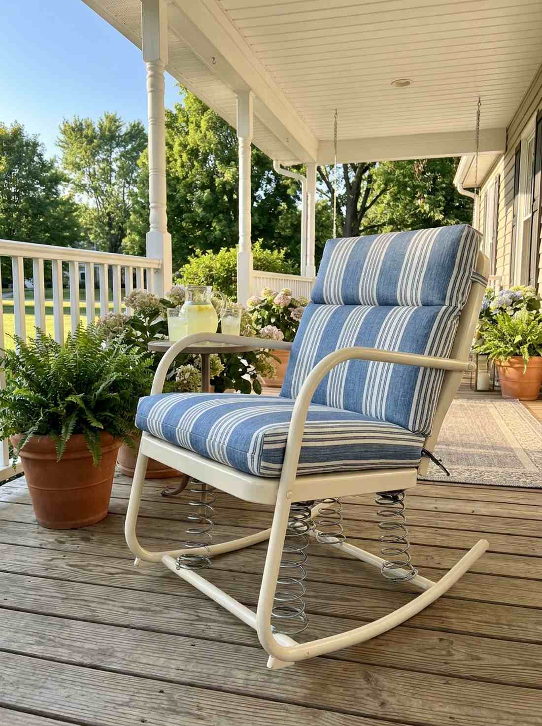 antique spring rocker chair
