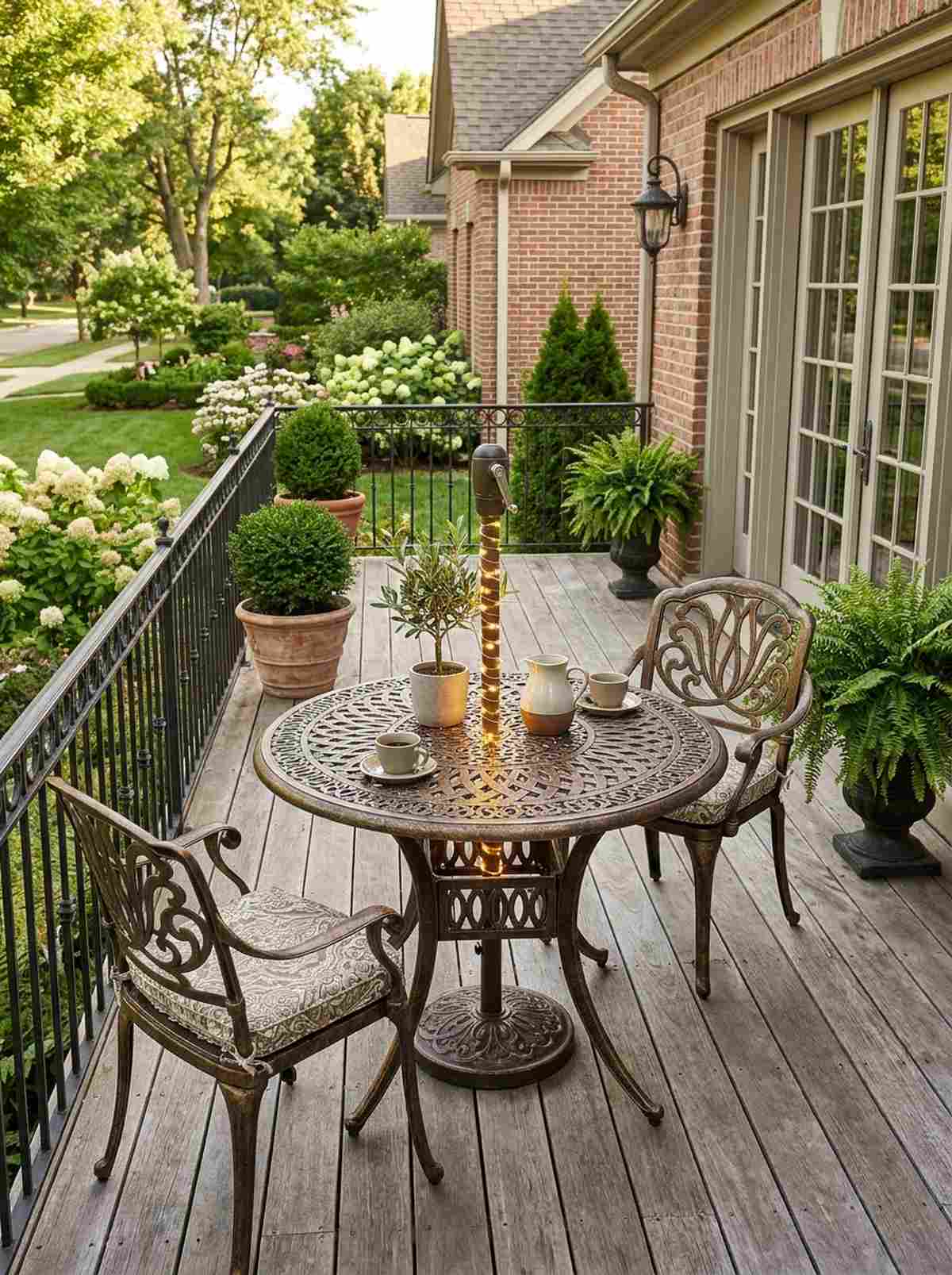 cast aluminum retro bistro table