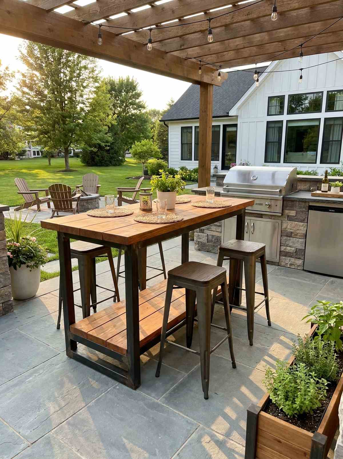 counter height outdoor bar