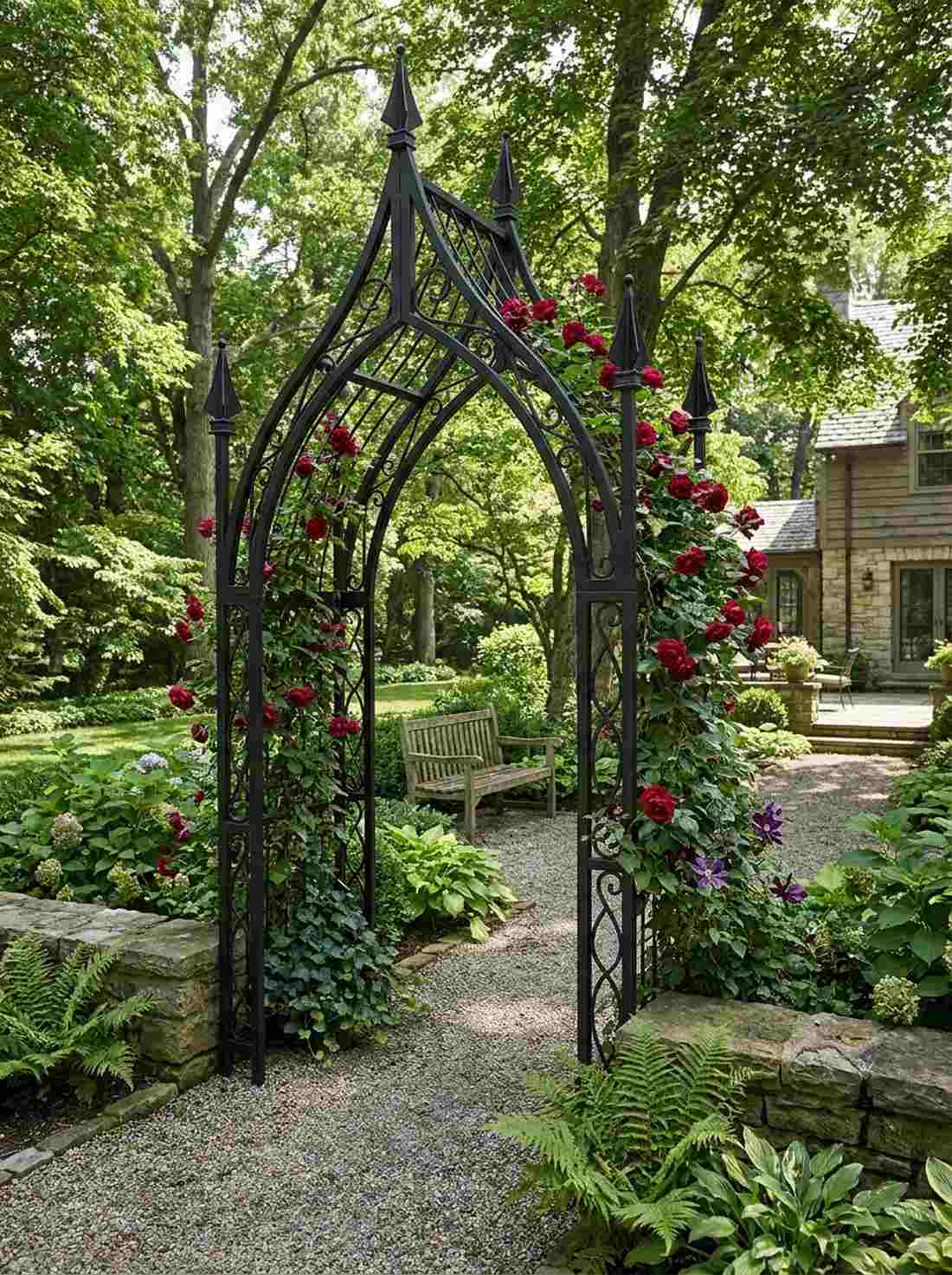 gothic arch steel arbor