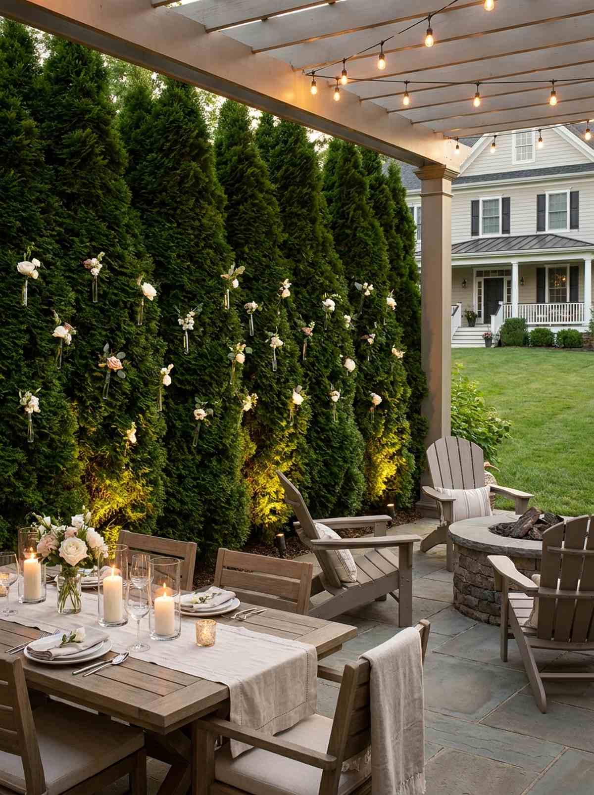 hedge wall backdrop