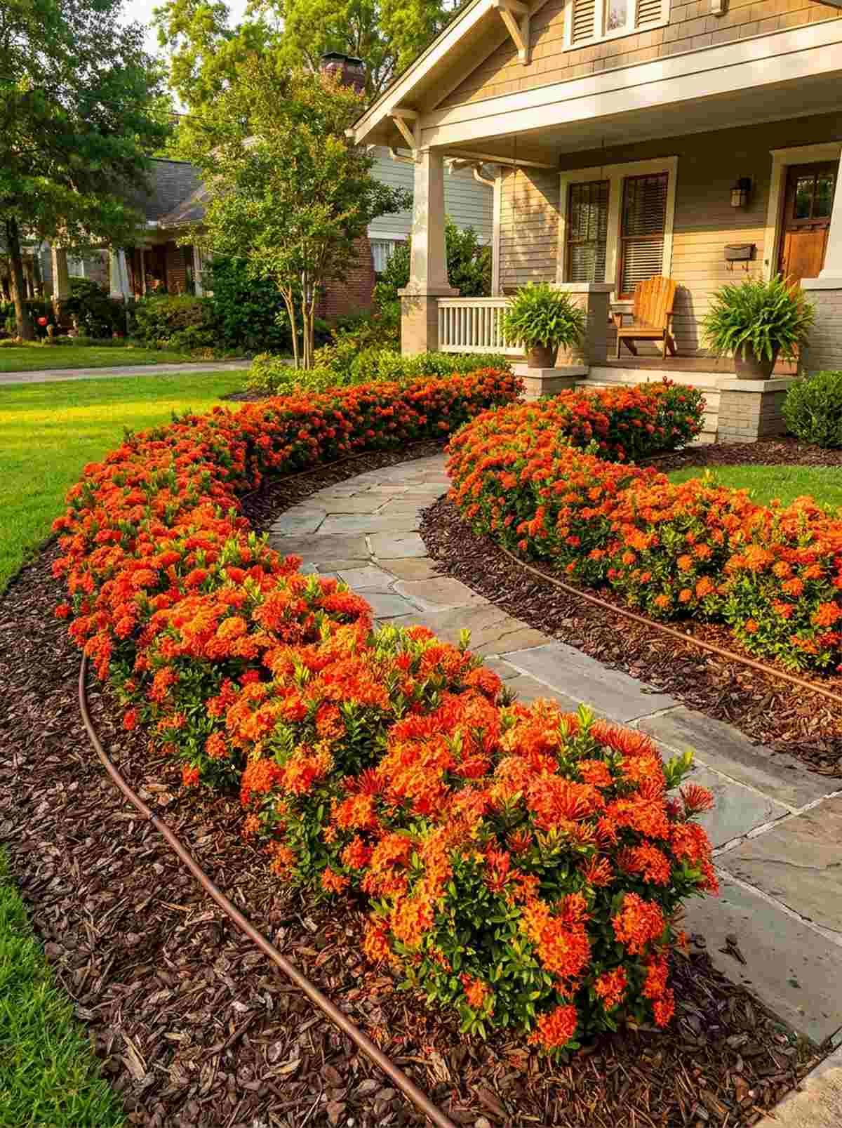 ixora orange lava