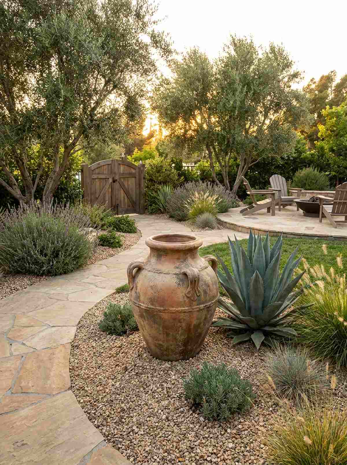 rustic oil jar focal points