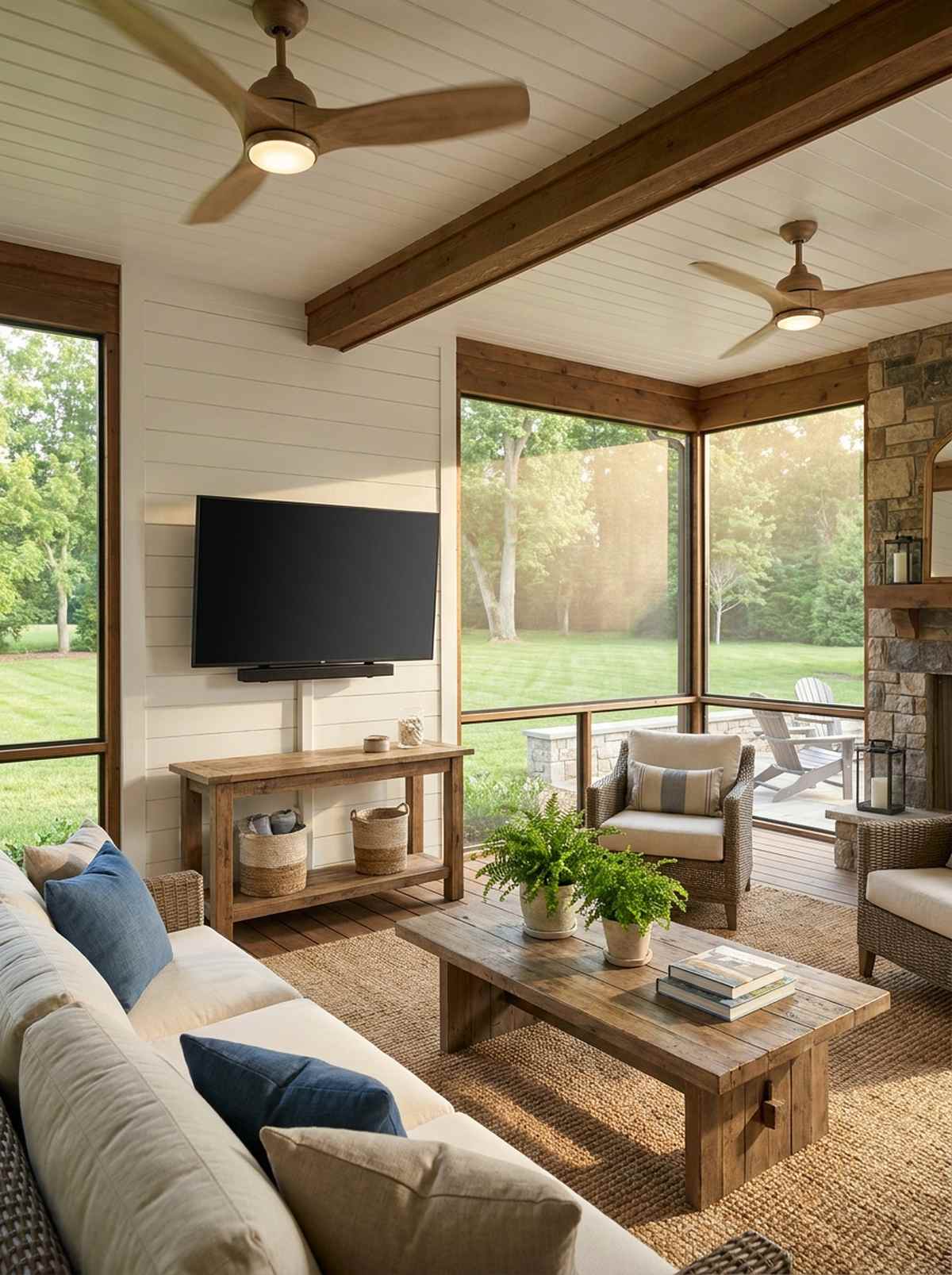 screened porch climate controlled viewing