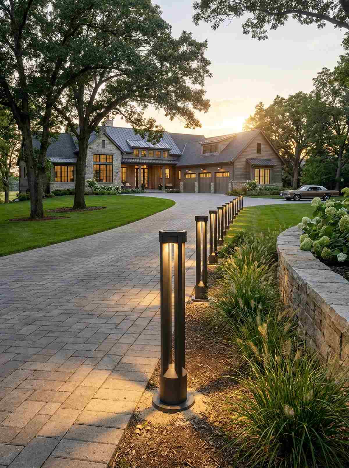 solar bollard columns
