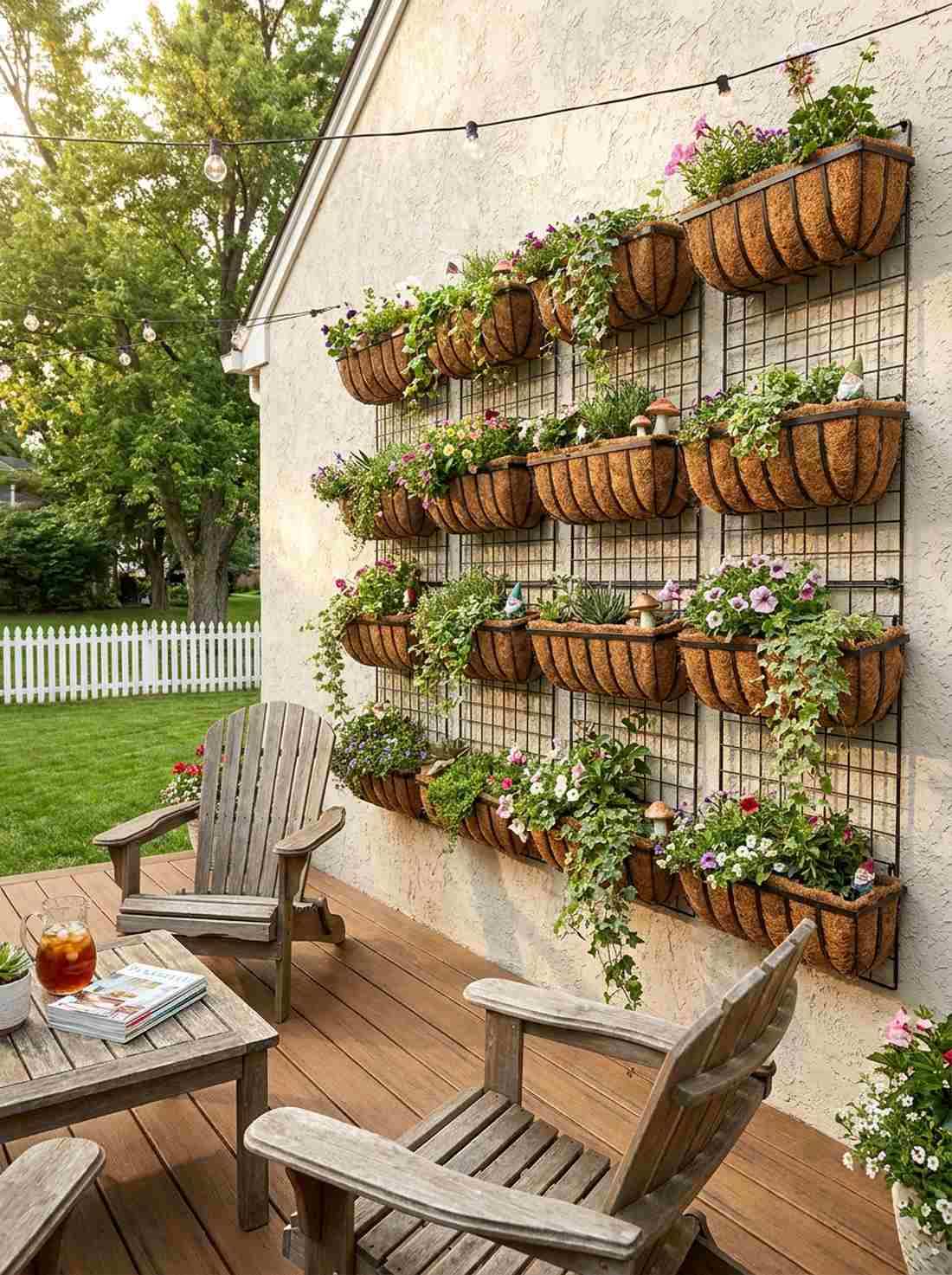wire grid wall planters