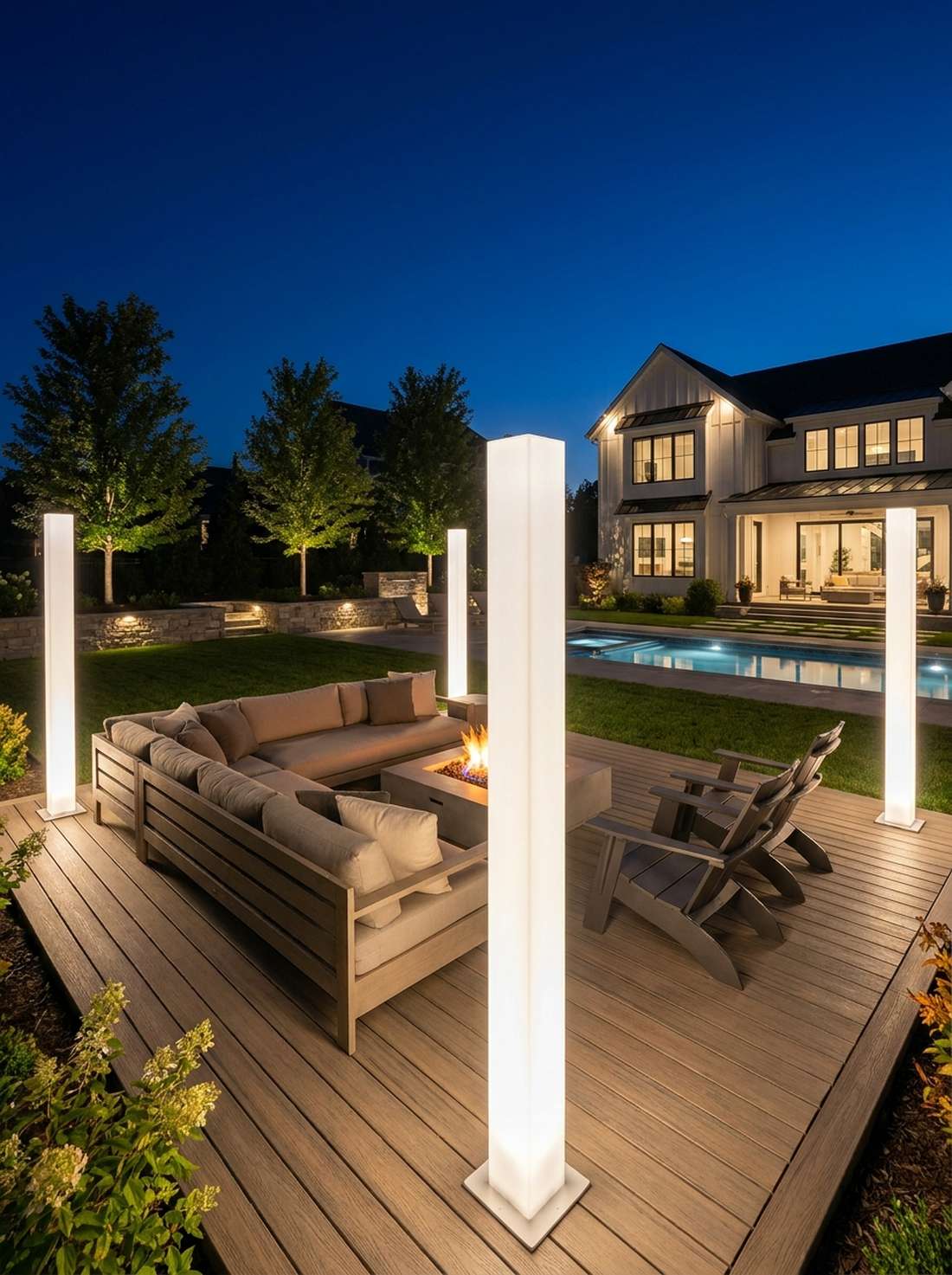 led light columns