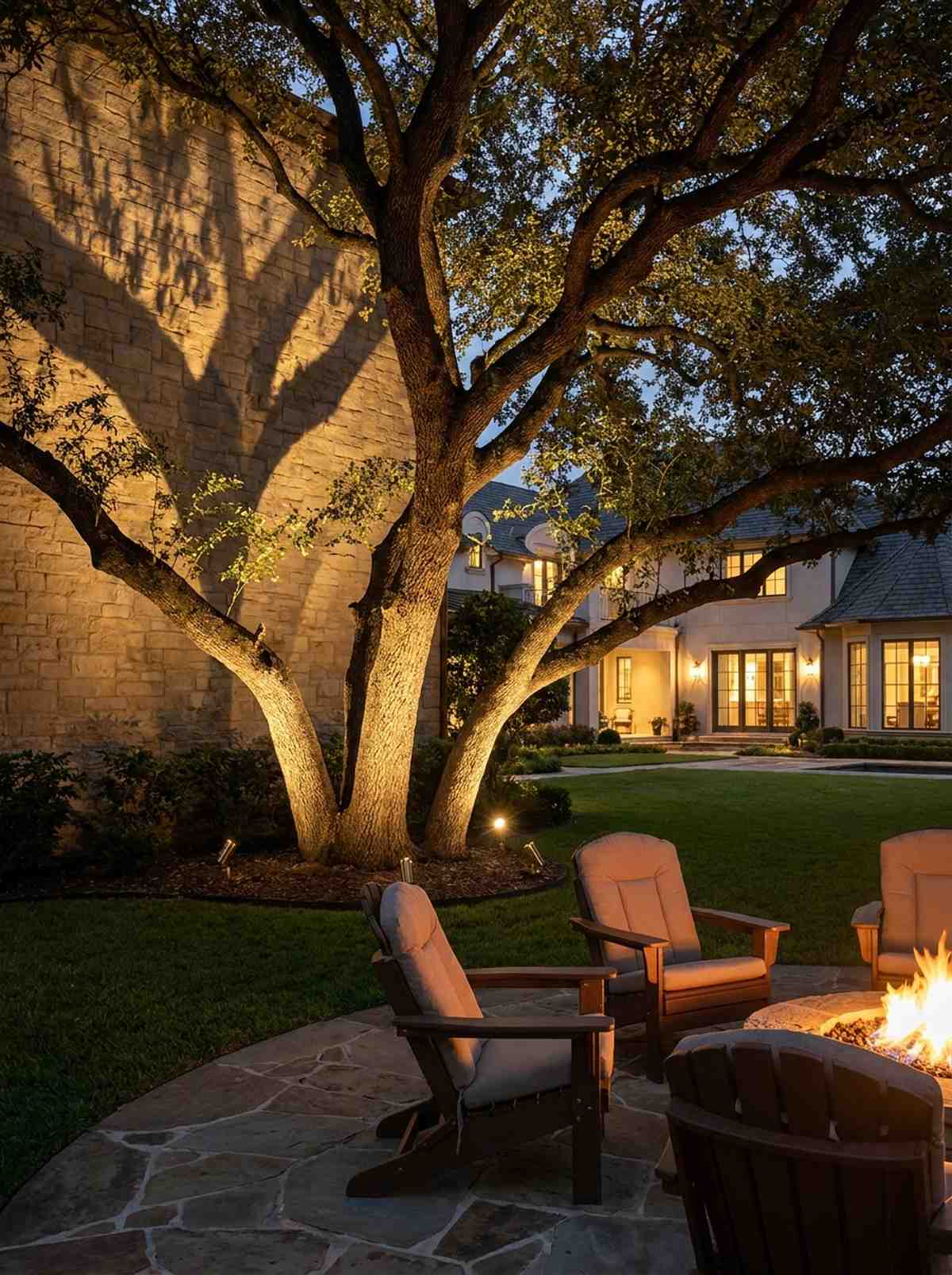 uplighting architectural trees