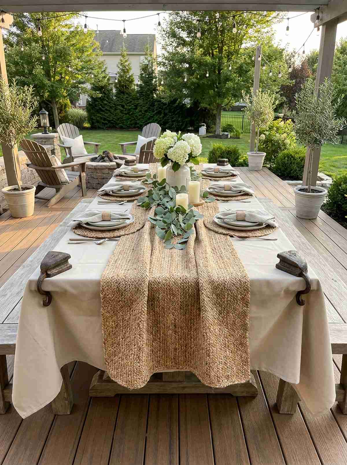 layered table linens