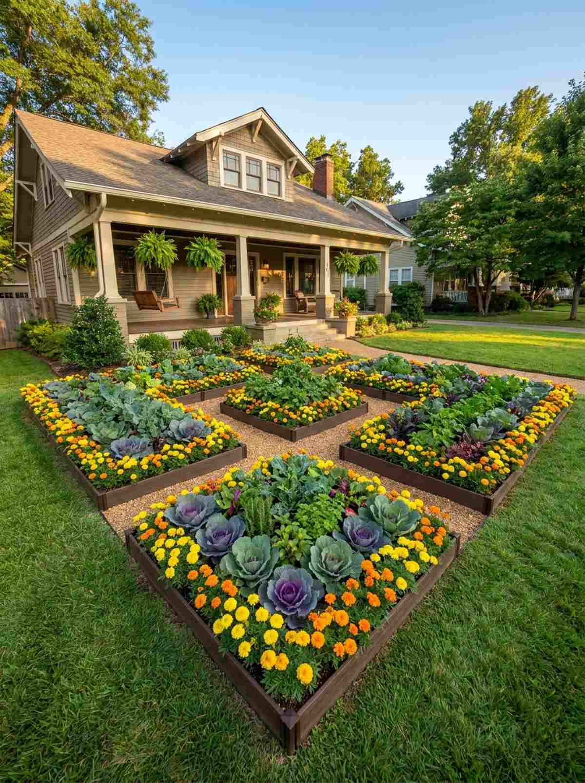 potager style mixed beds