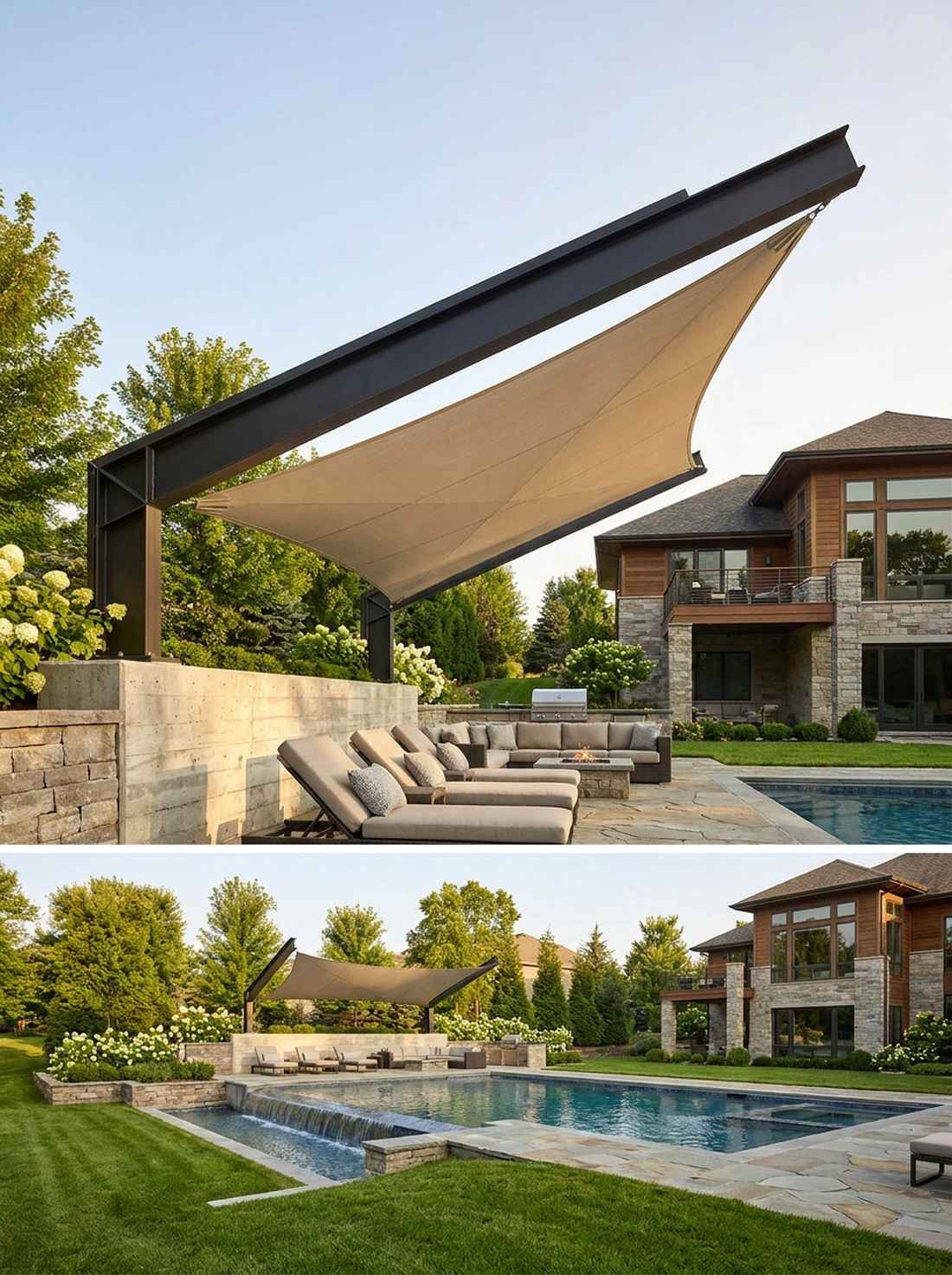 cantilevered shade structures