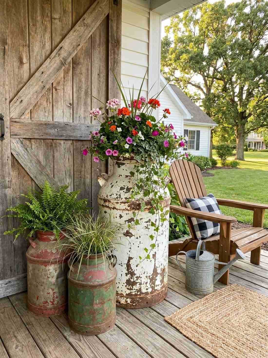 milk can planters