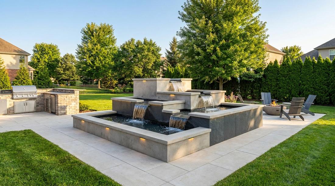 68 modern garden fountain vertical