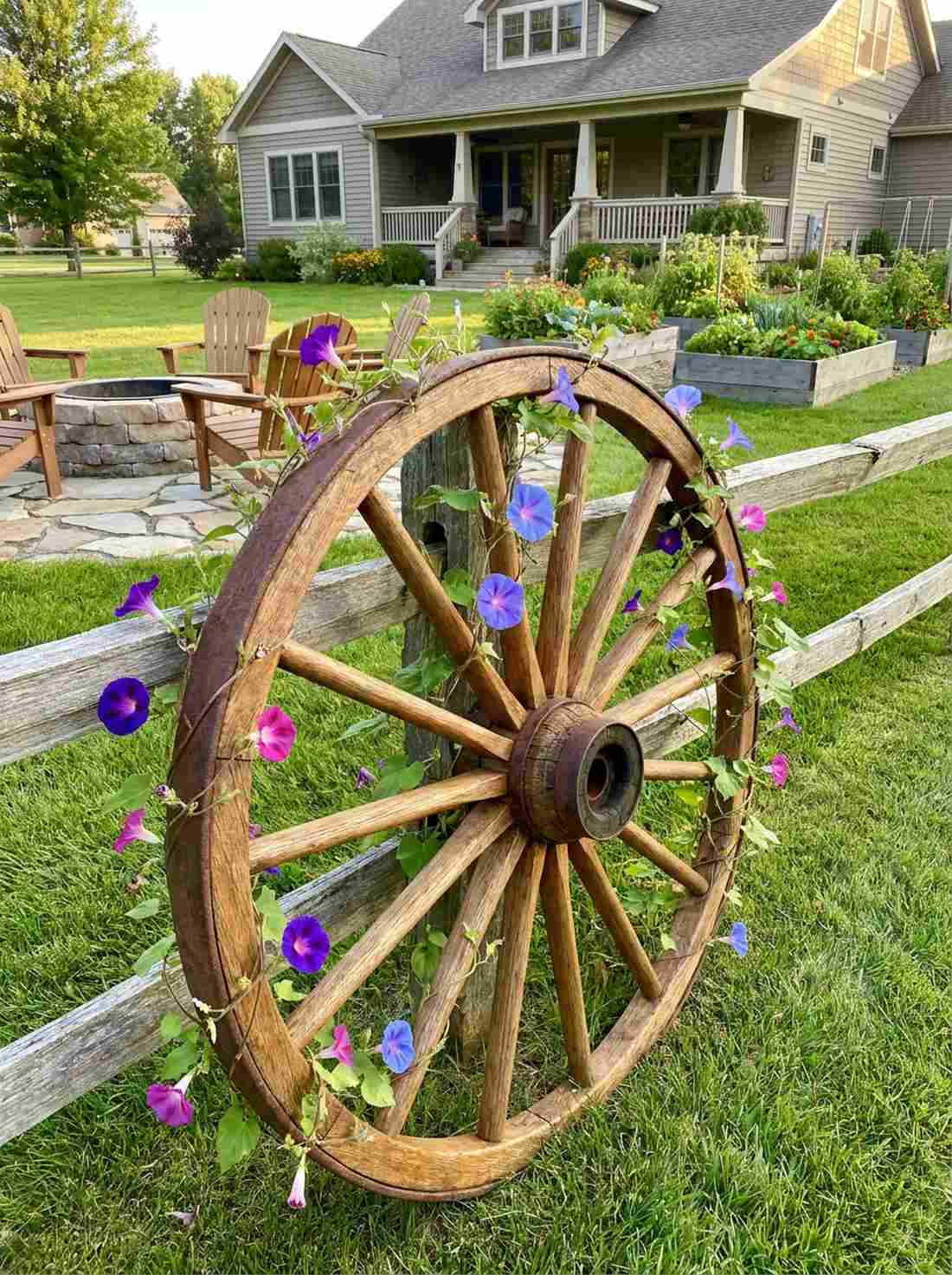 wagon wheel decor