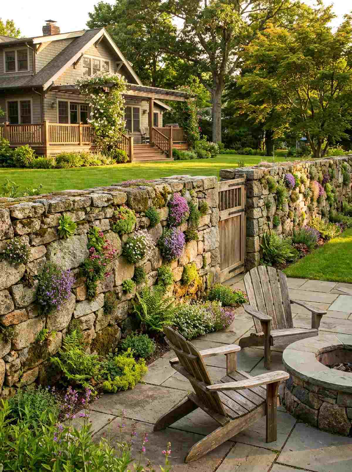 dry stone wall planting