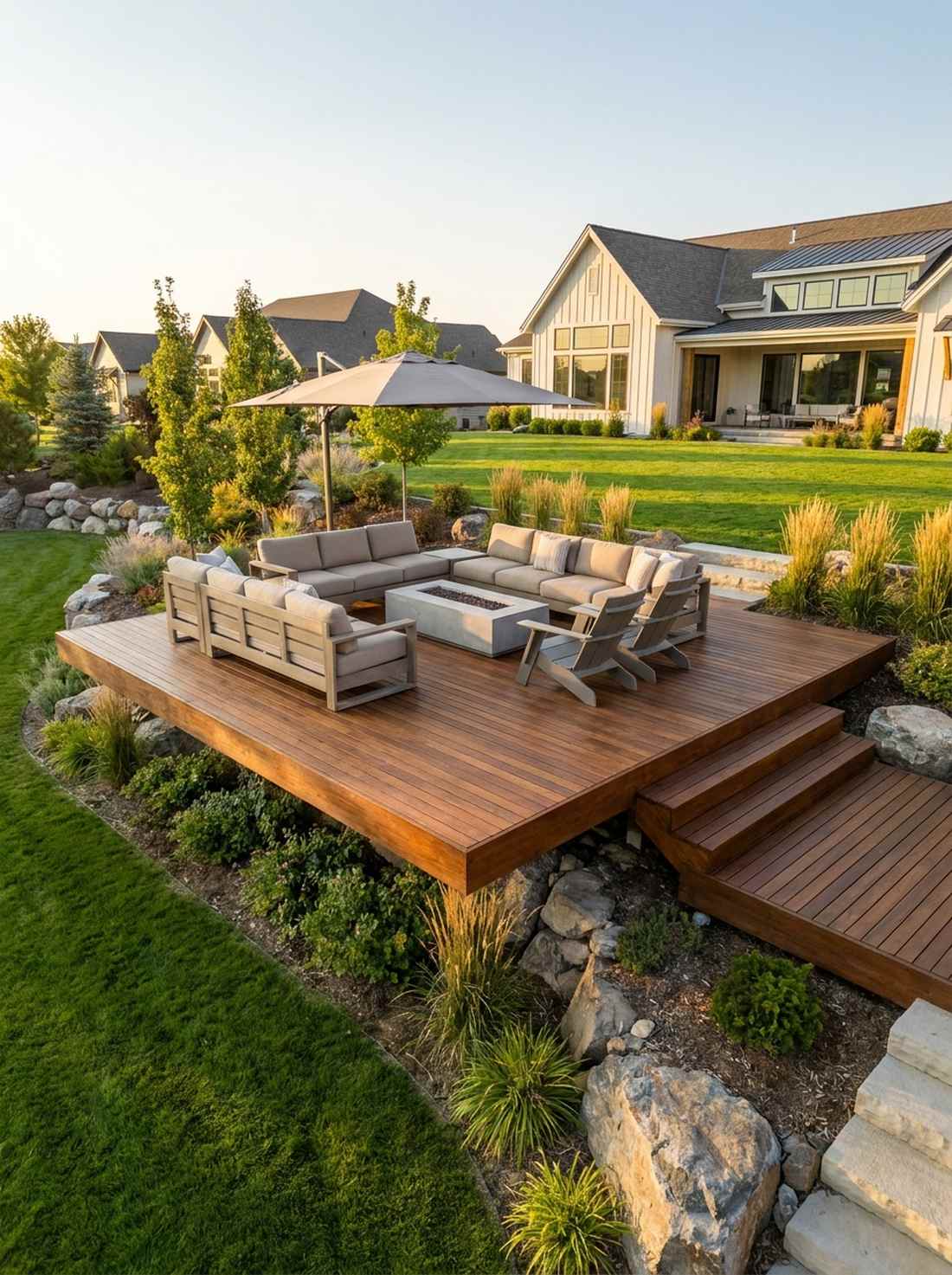 floating timber decking