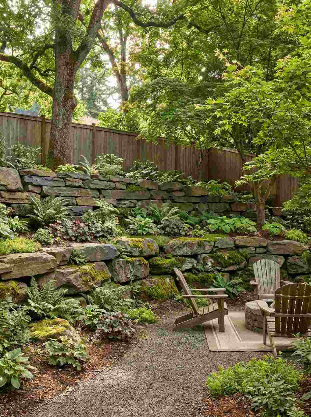layered backdrop boulder wall