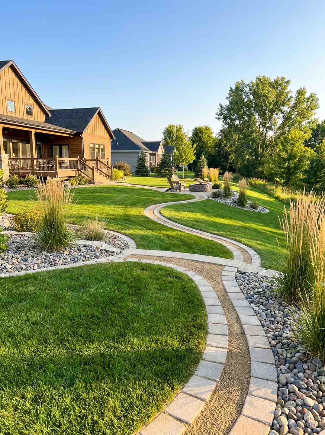 sand swept pathway border