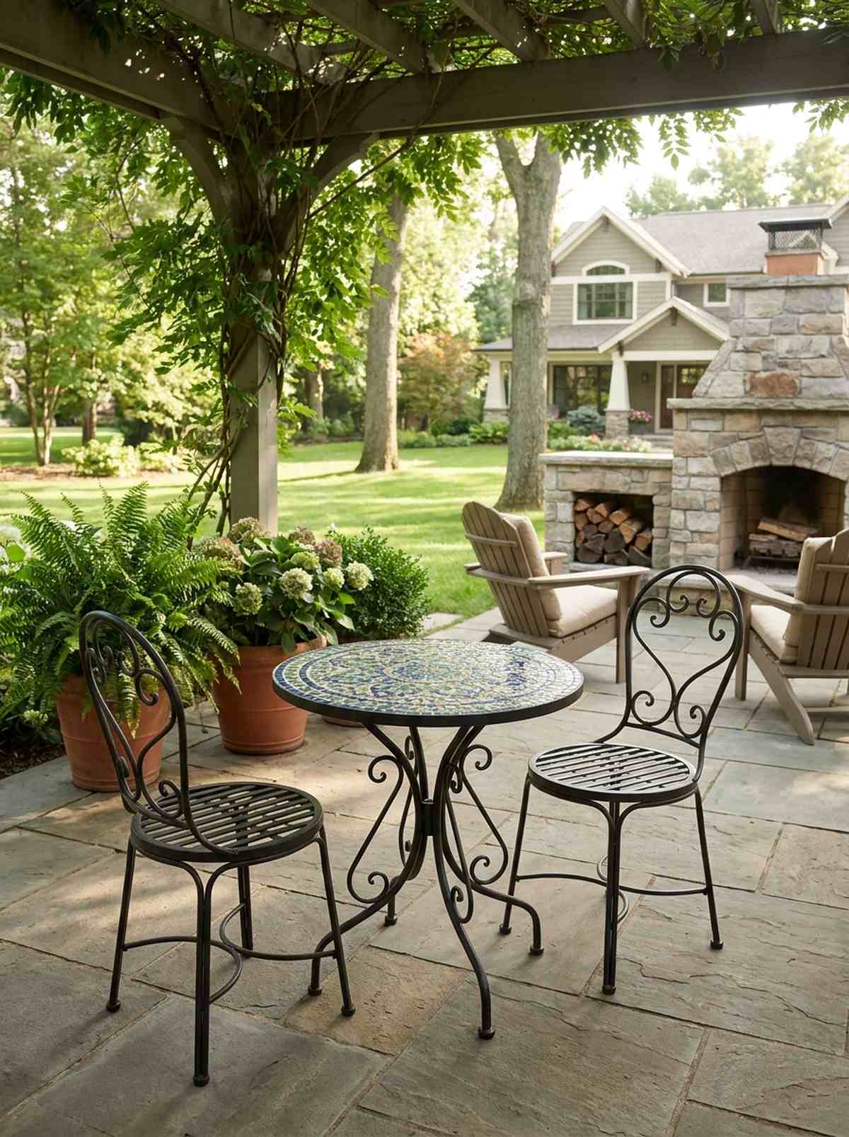 scrollwork bistro set