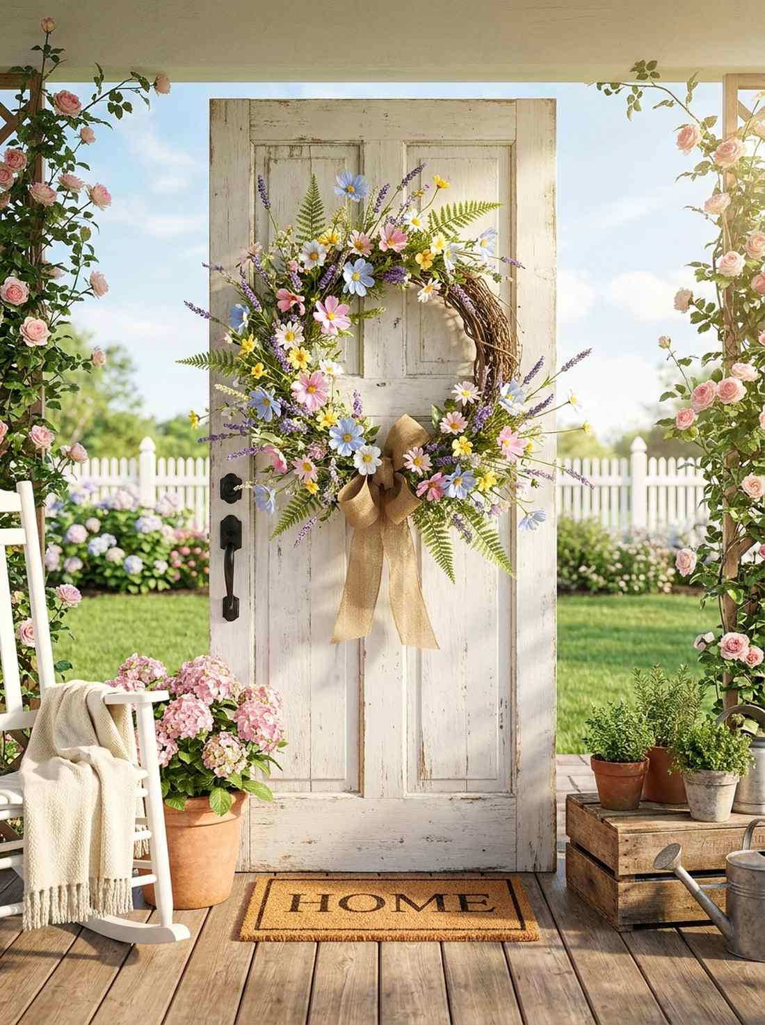 wildflower meadow wreath