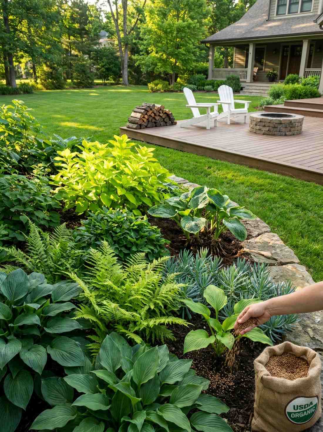 green on green plantings