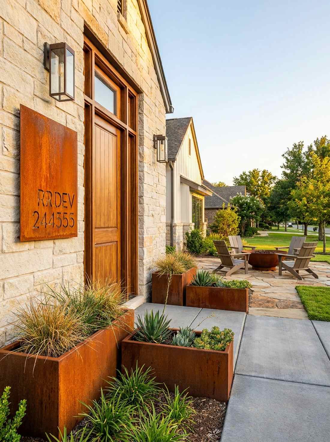 corten rust accent
