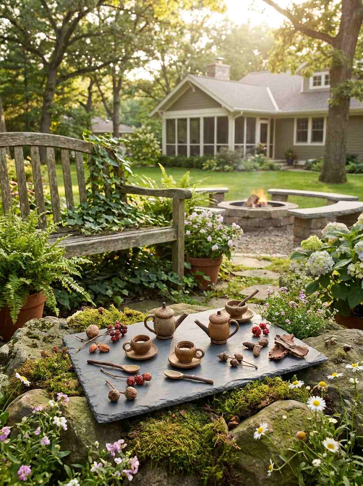 acorn cap tea service