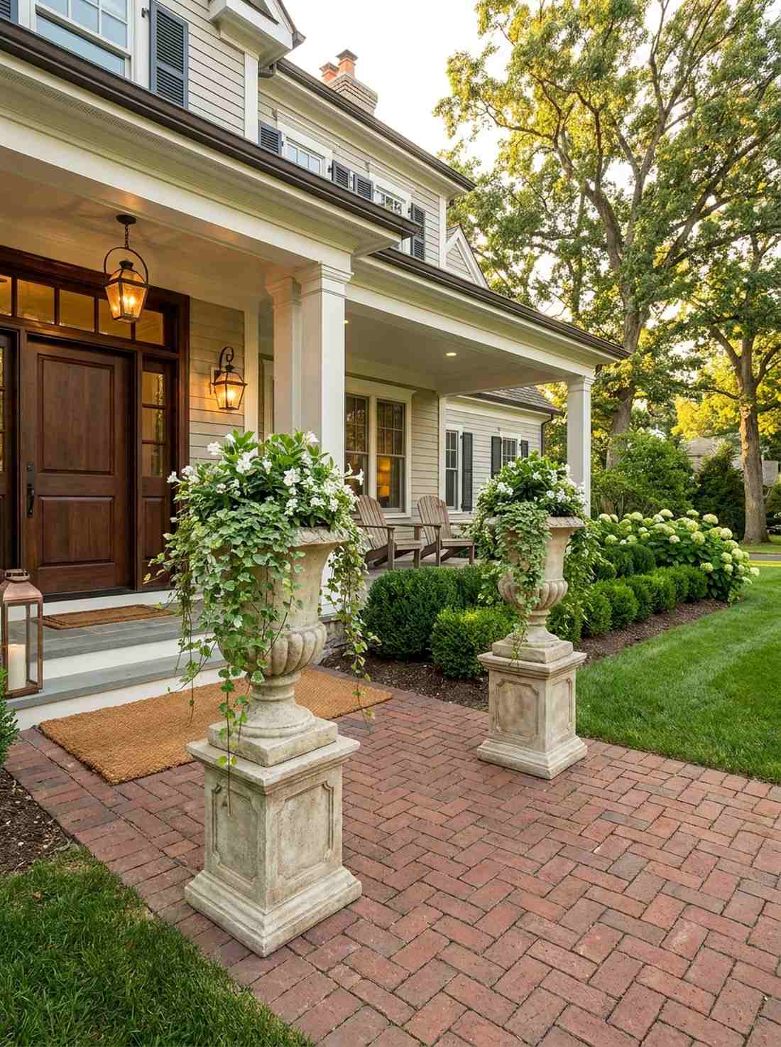 cast stone urns and pedestals
