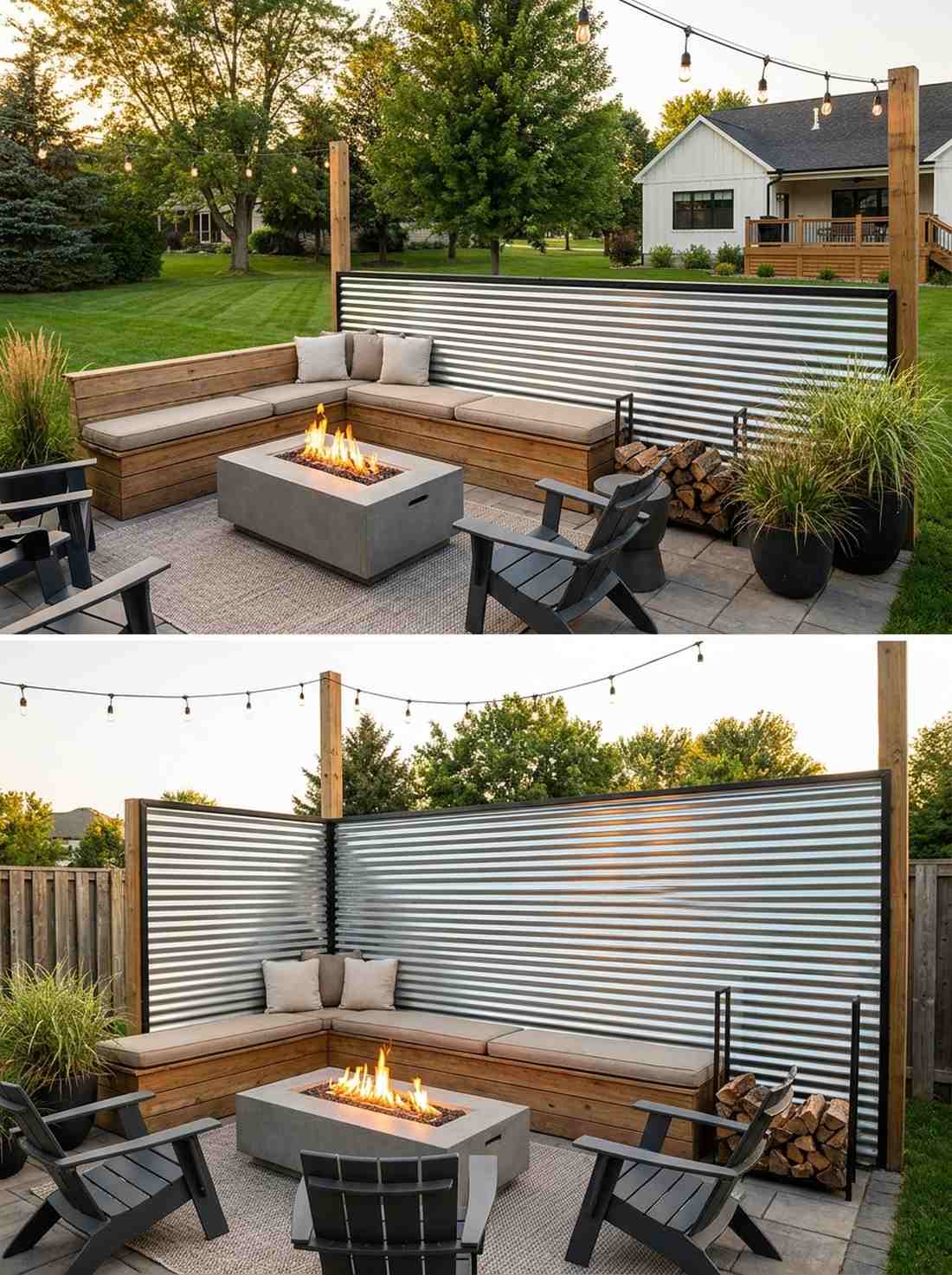 corrugated metal wave patterns