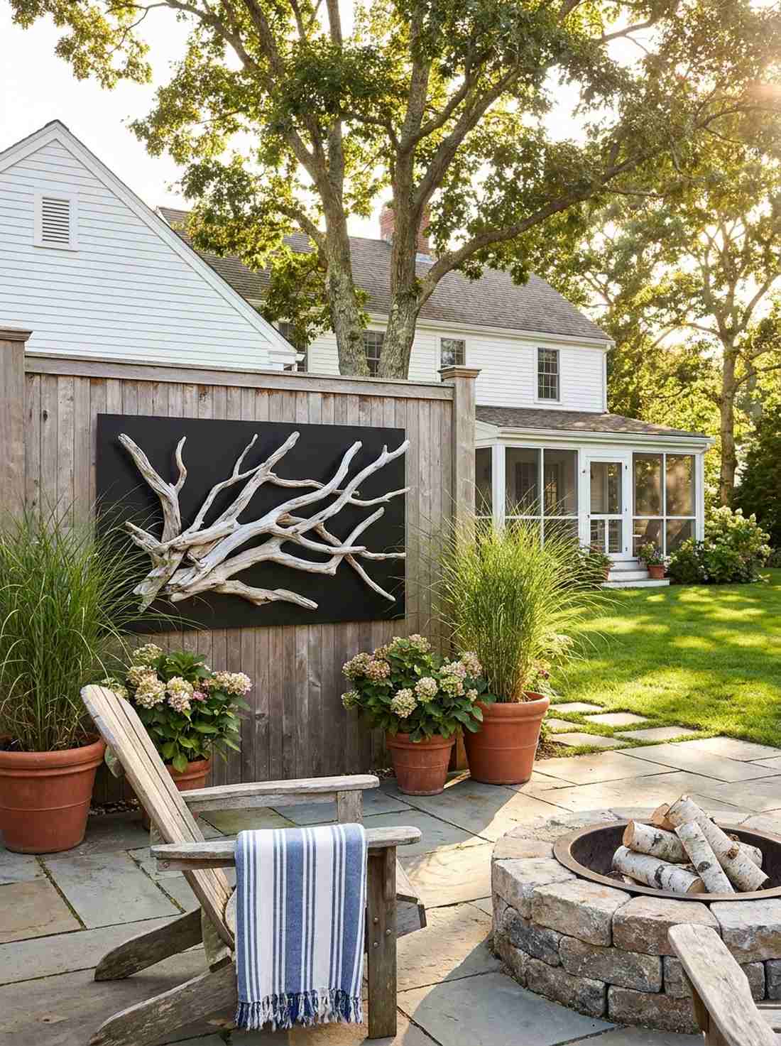 driftwood garden wall art