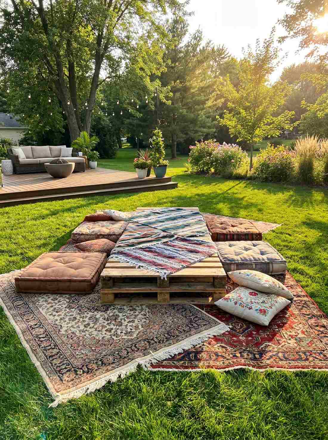 elevated picnic tablescape