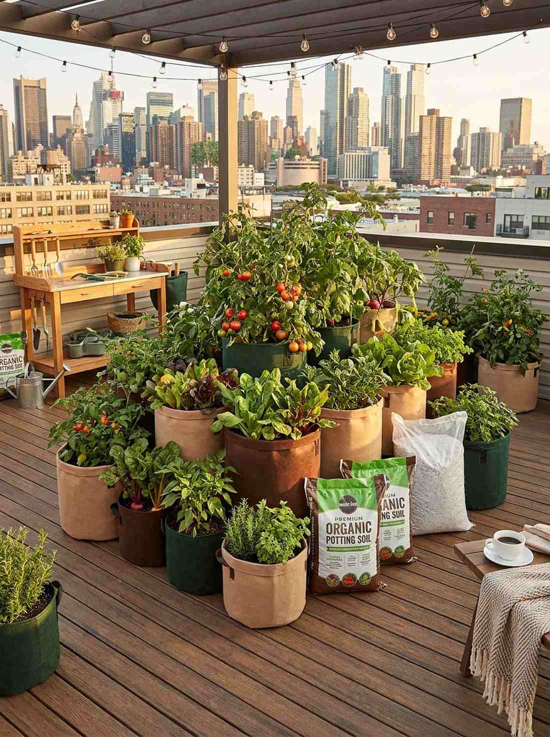 fabric grow bag clusters