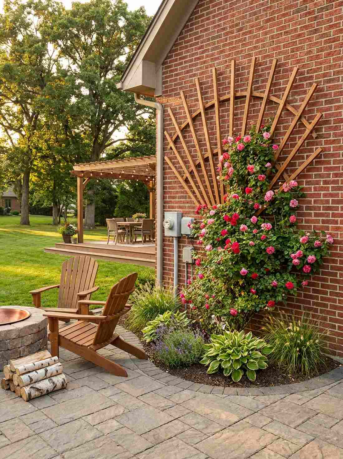 fan trellis wall mount