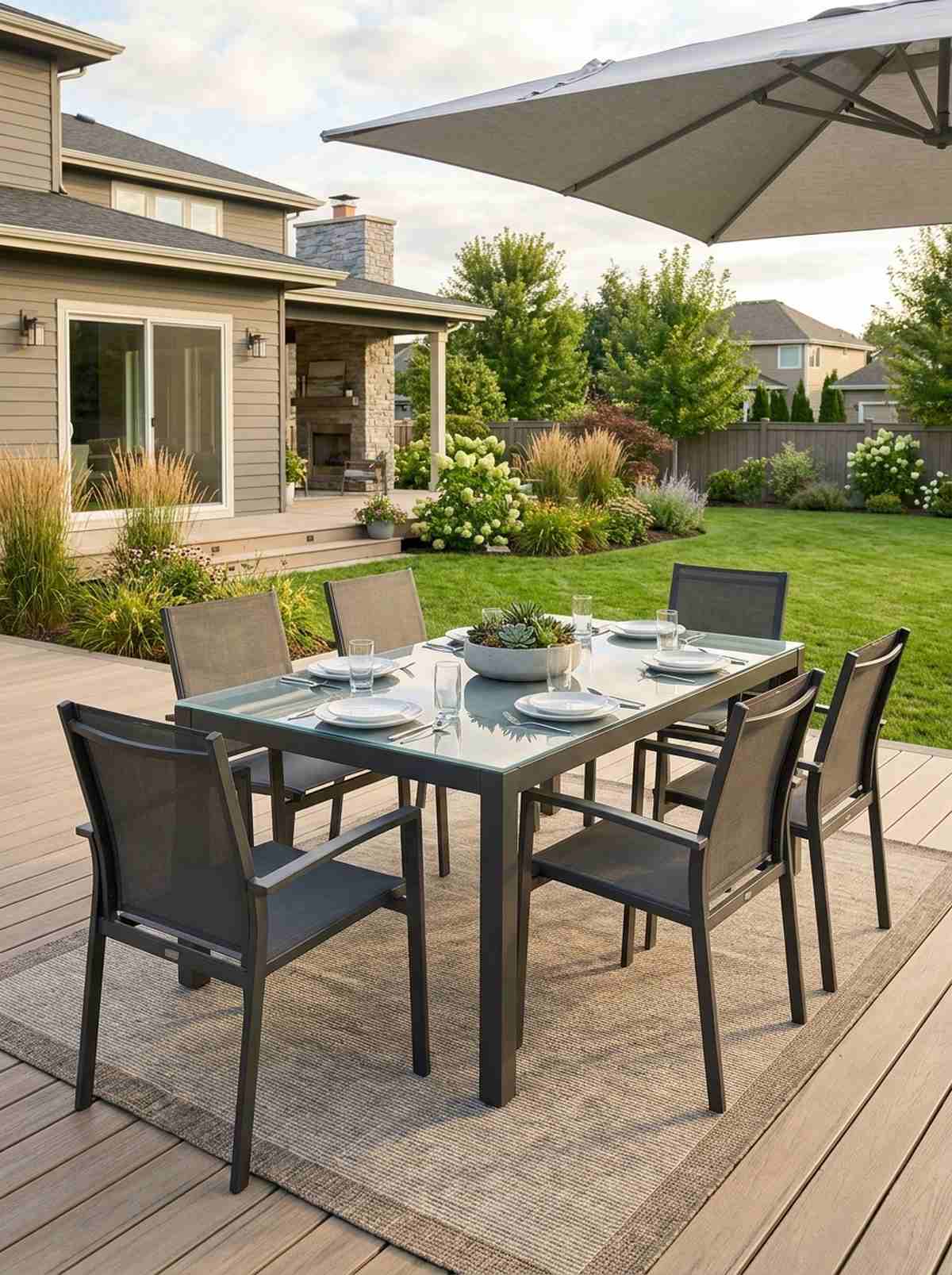 glass top contemporary set