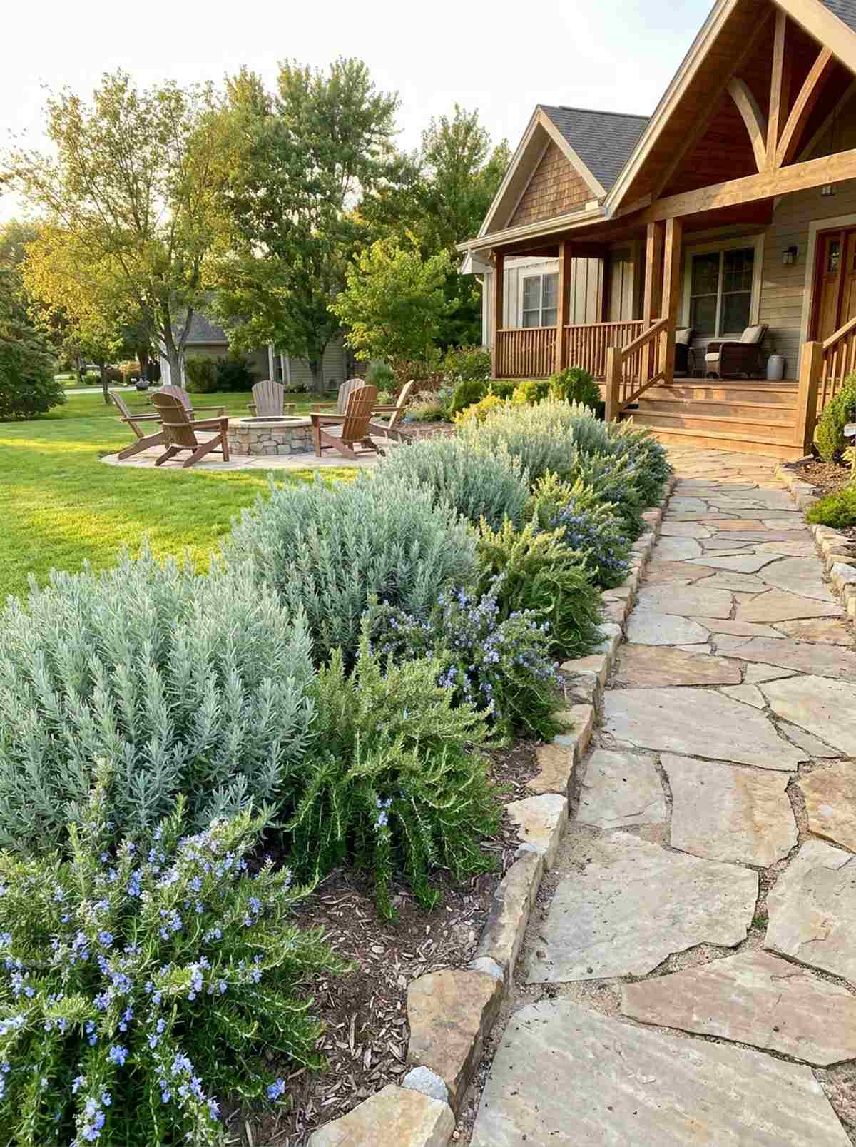 lavender and rosemary hedges