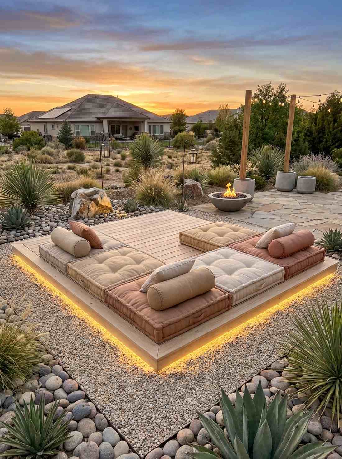 low profile ground sectional