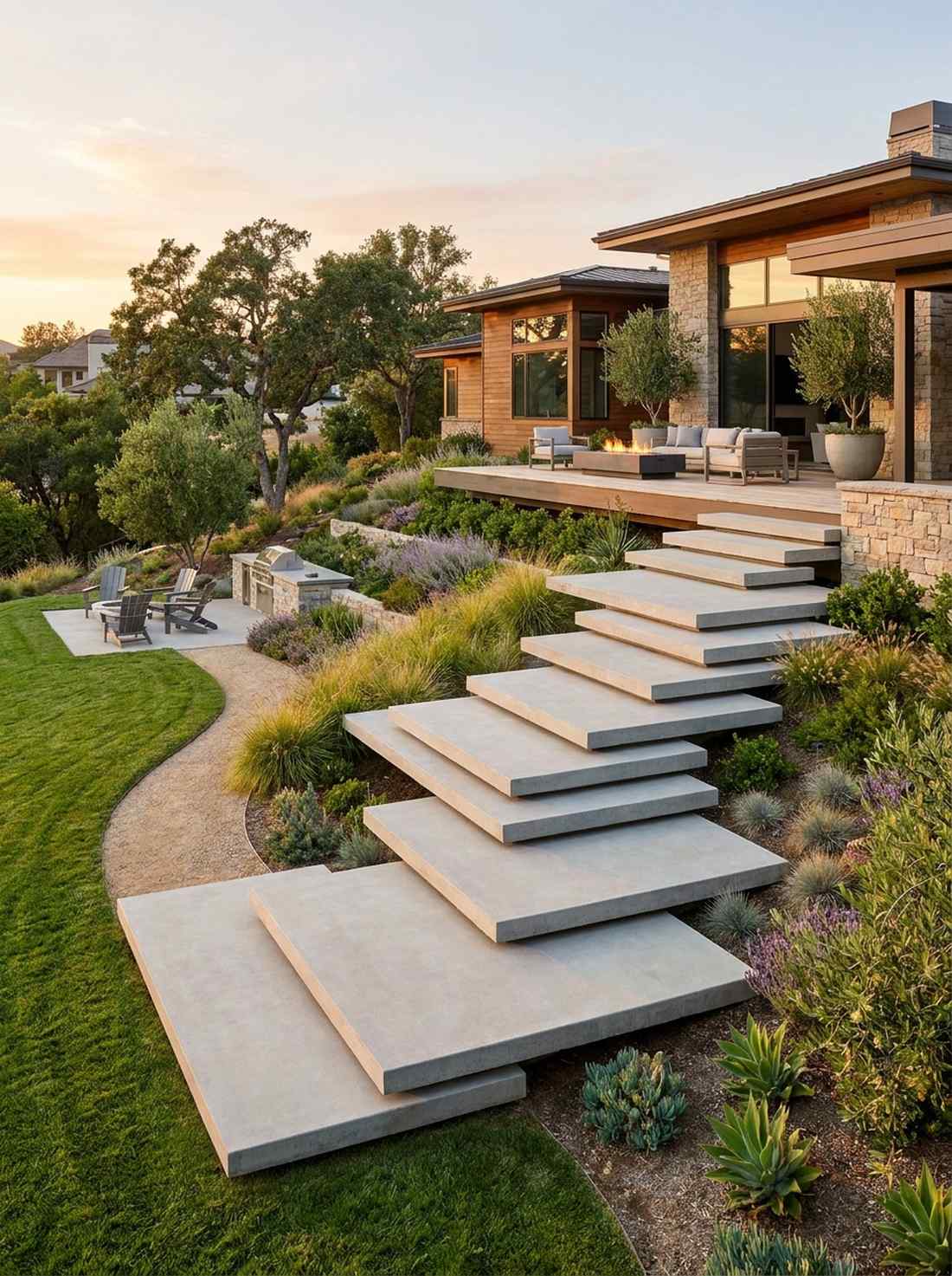 overlapping geometric step design