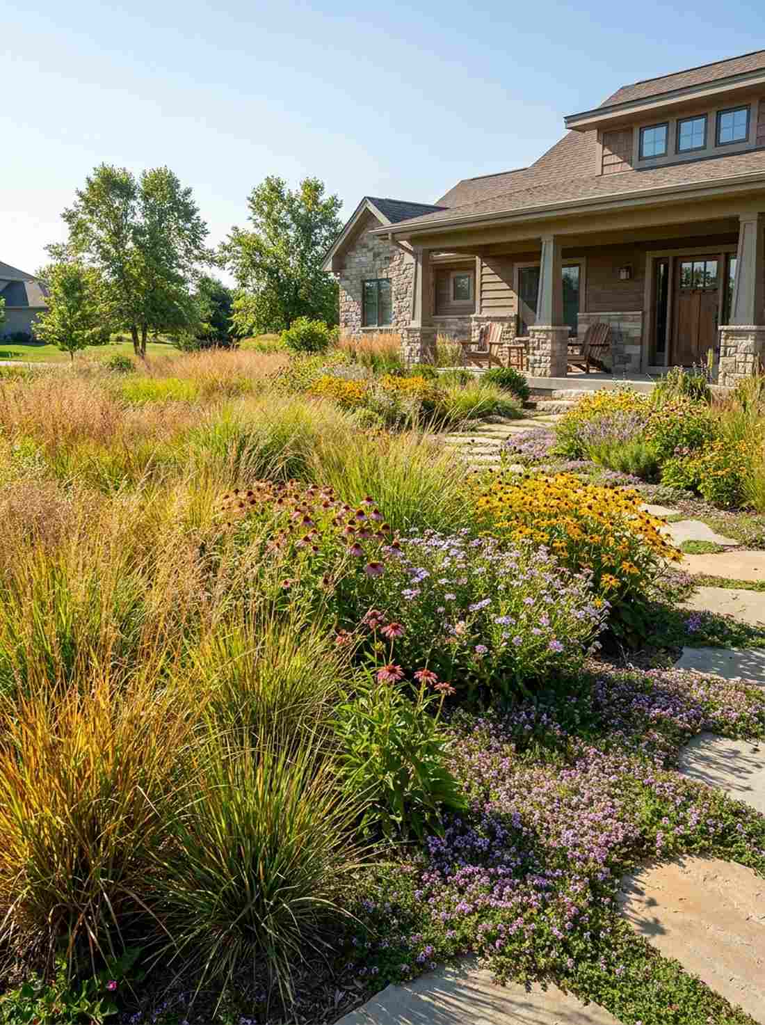prairie style meadow entry