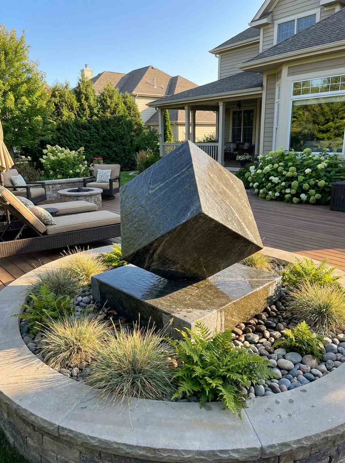 rotating cube fountain