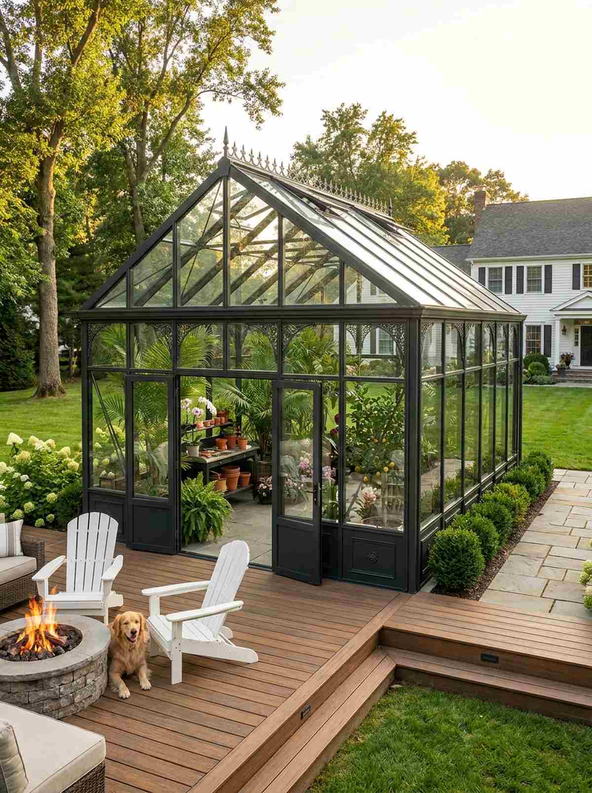 tempered glass greenhouse