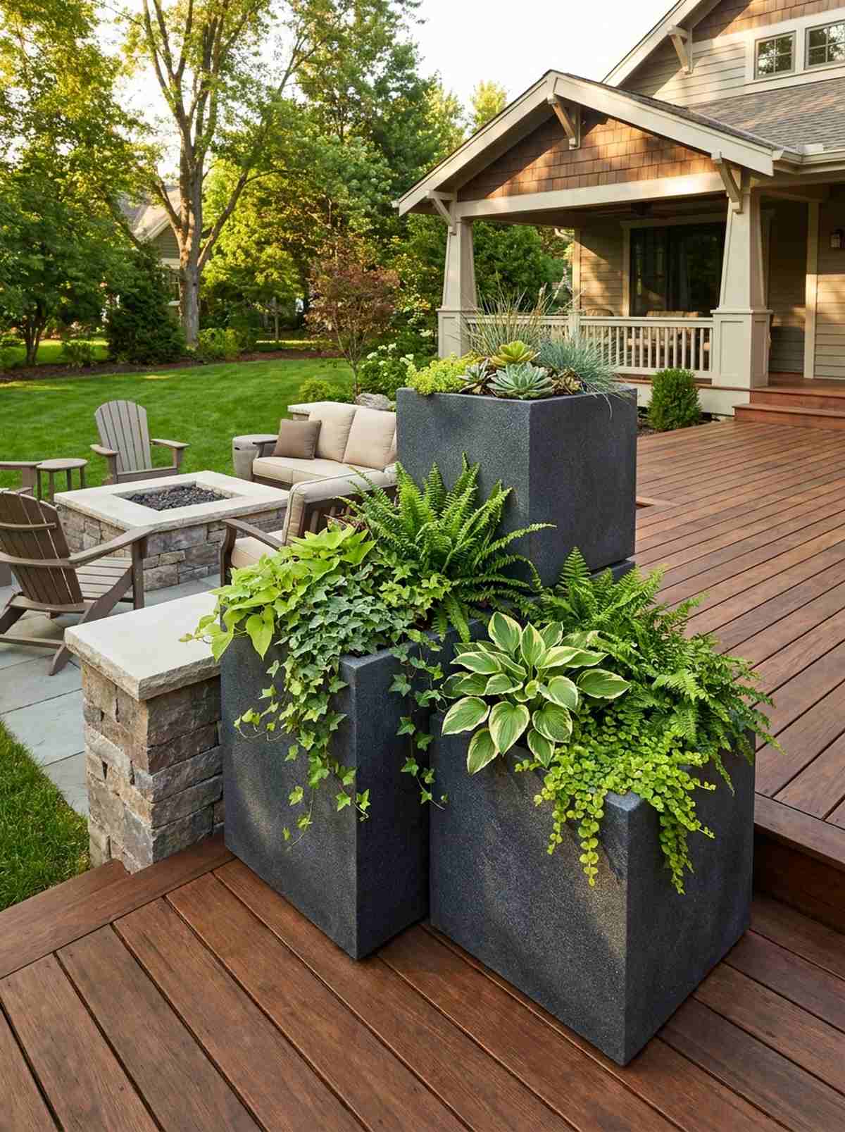 tiered planter sets for dimensional displays