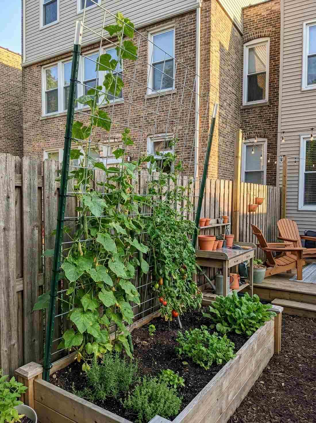 wire panel trellis wall