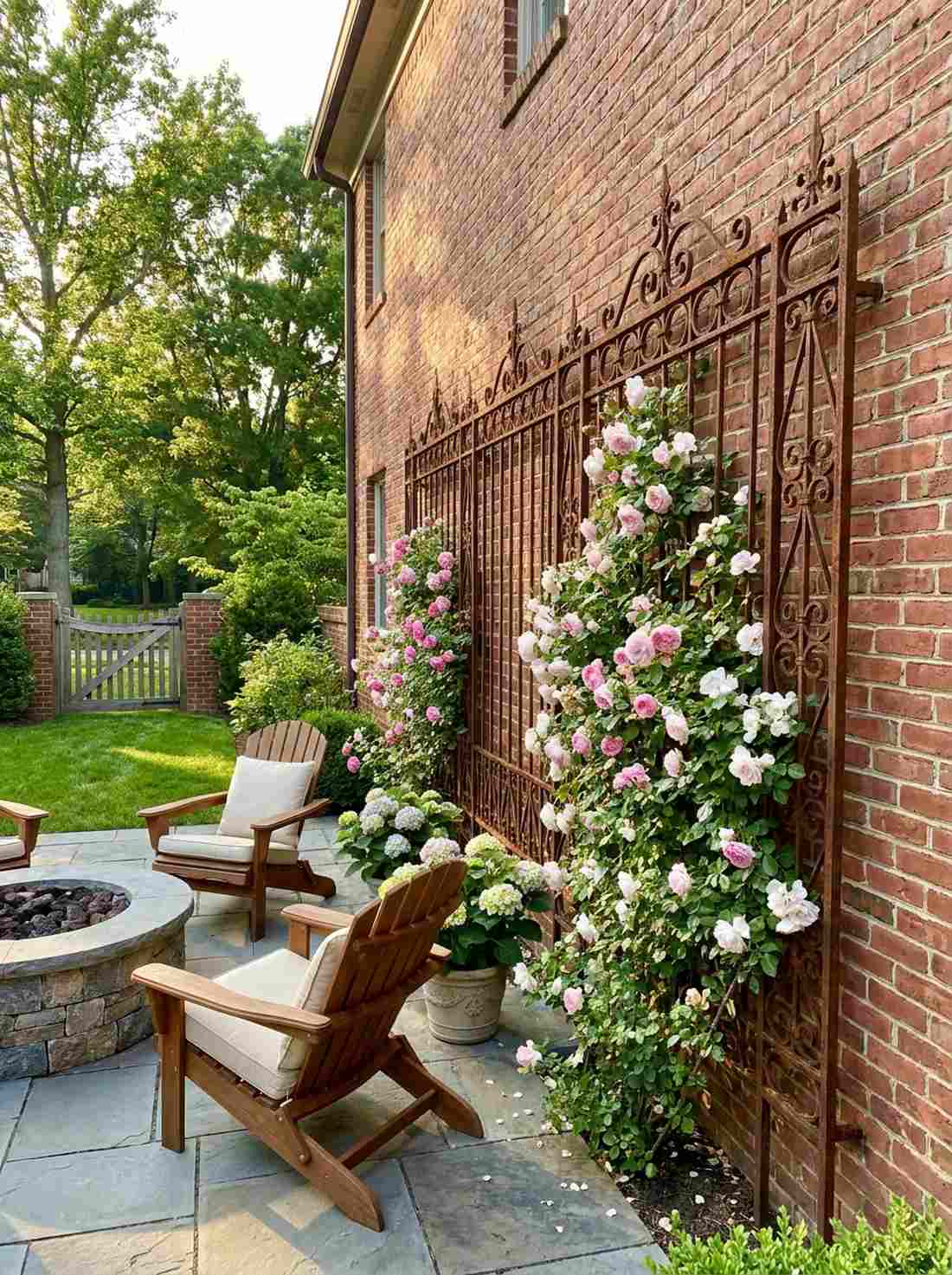 wrought iron trellises