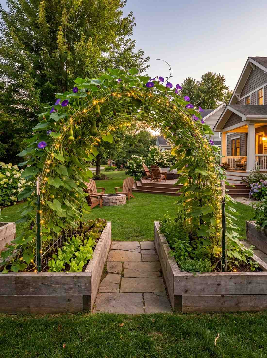 arched tunnel trellis