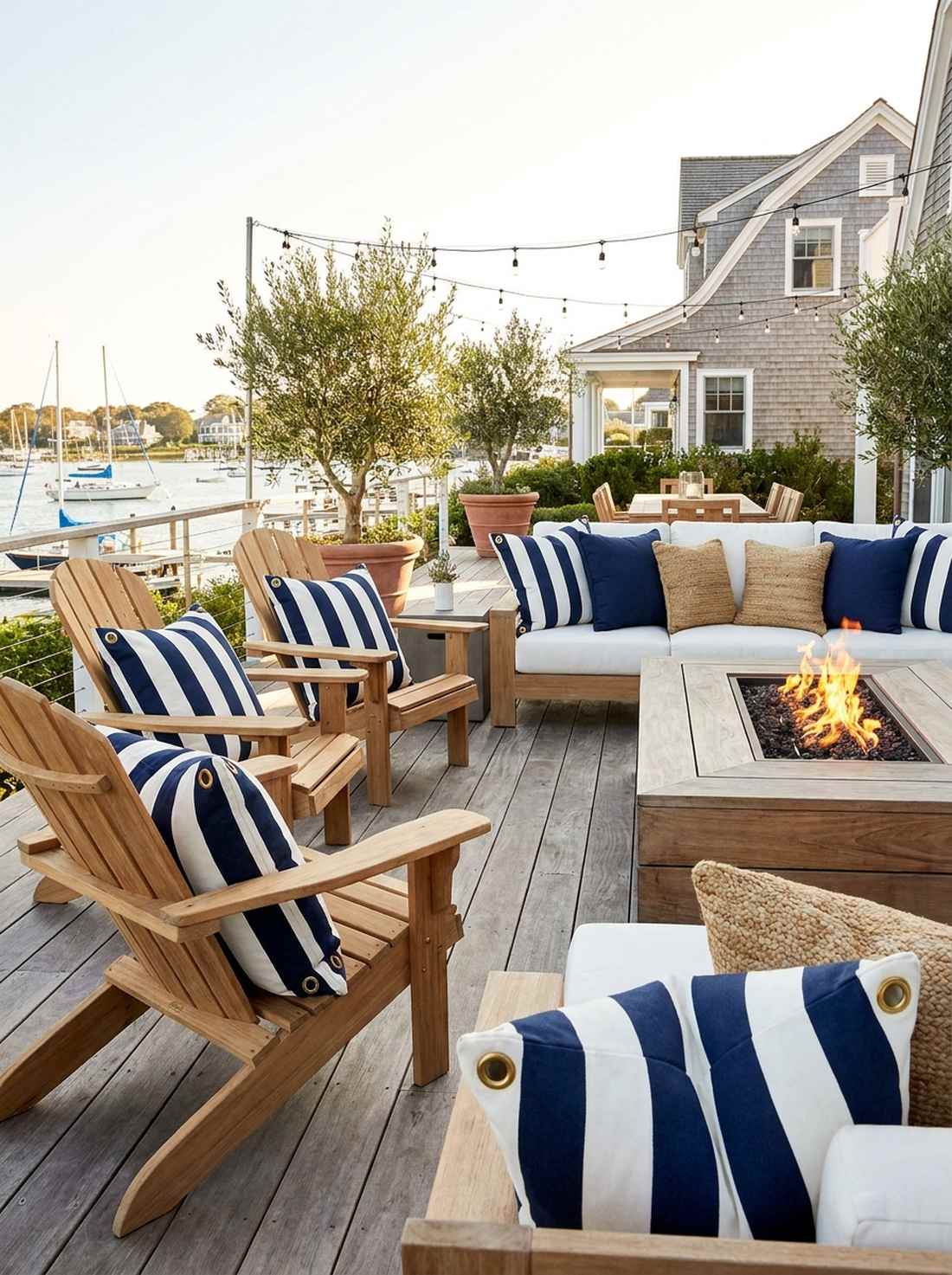 nautical navy and white stripes