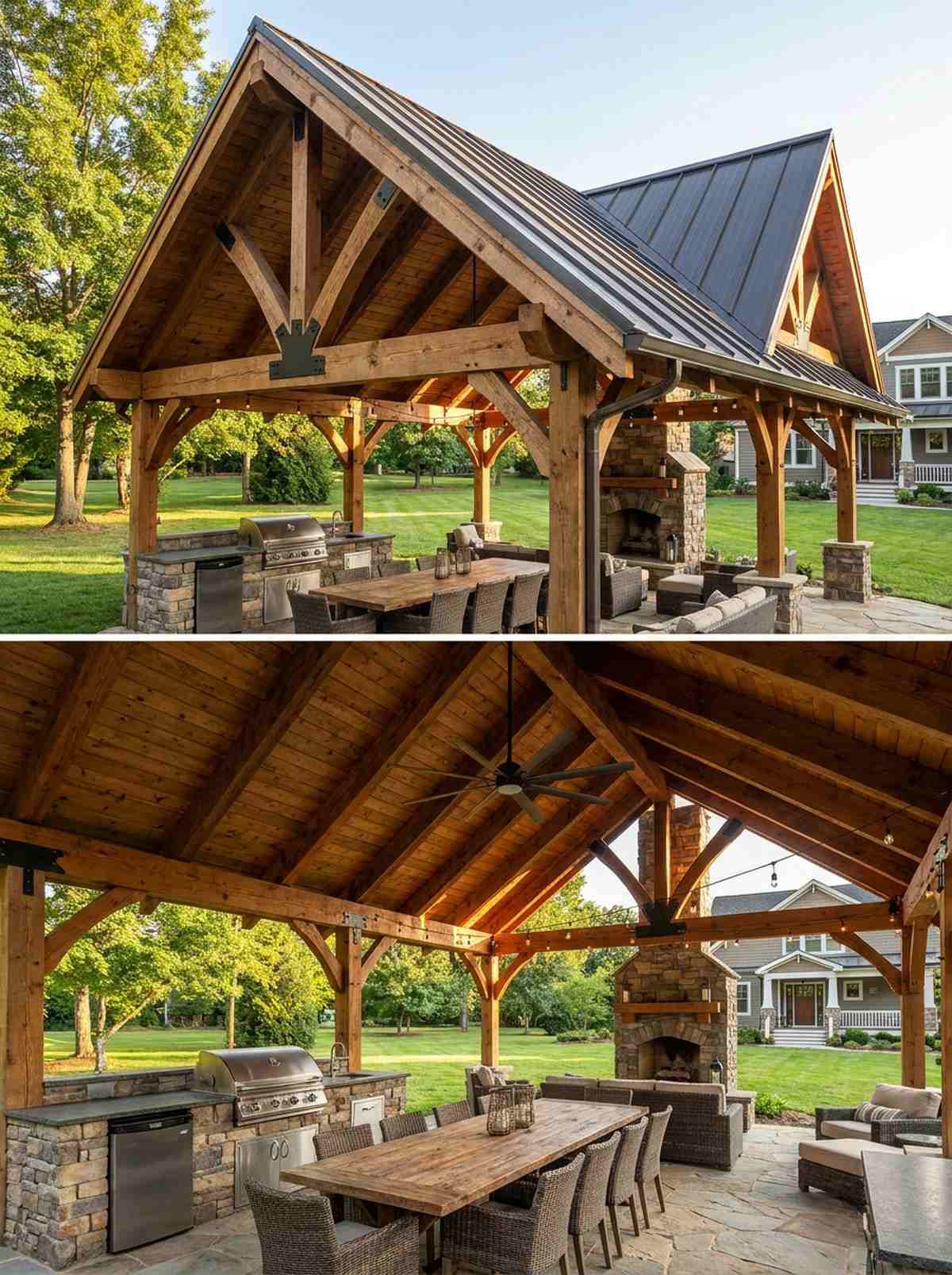 pavilion with vaulted ceiling