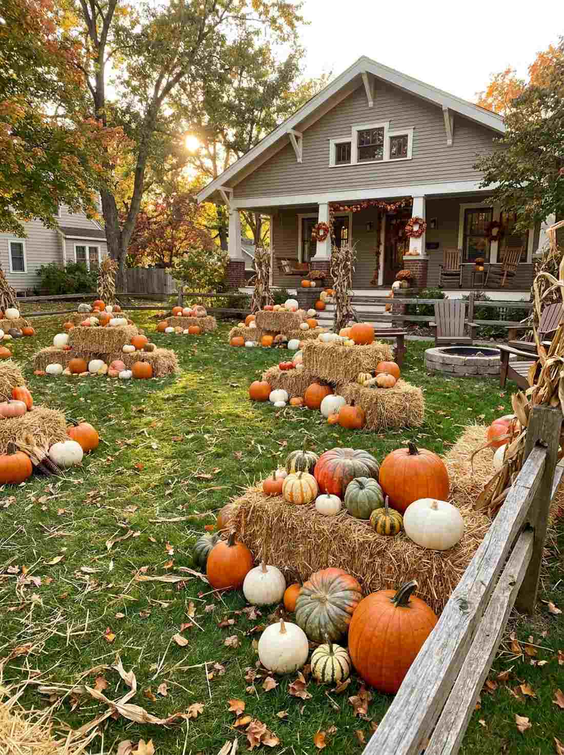 pumpkin patch front yard