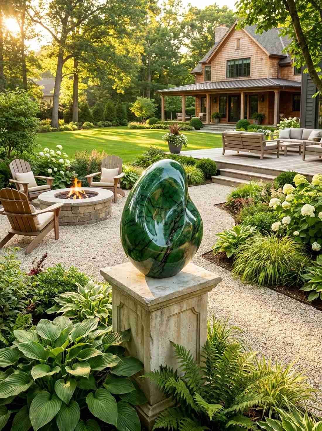 serpentine organic sculpture
