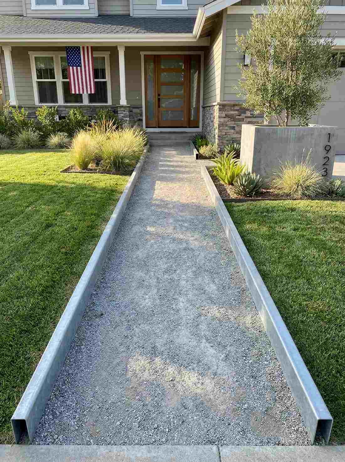 steel channel pathway borders